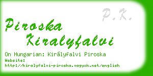 piroska kiralyfalvi business card